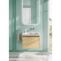 Mobilier suspendat pentru lavoar Villeroy & Boch Skyla 60 cm, 1 sertar Soft Close, nordic oak